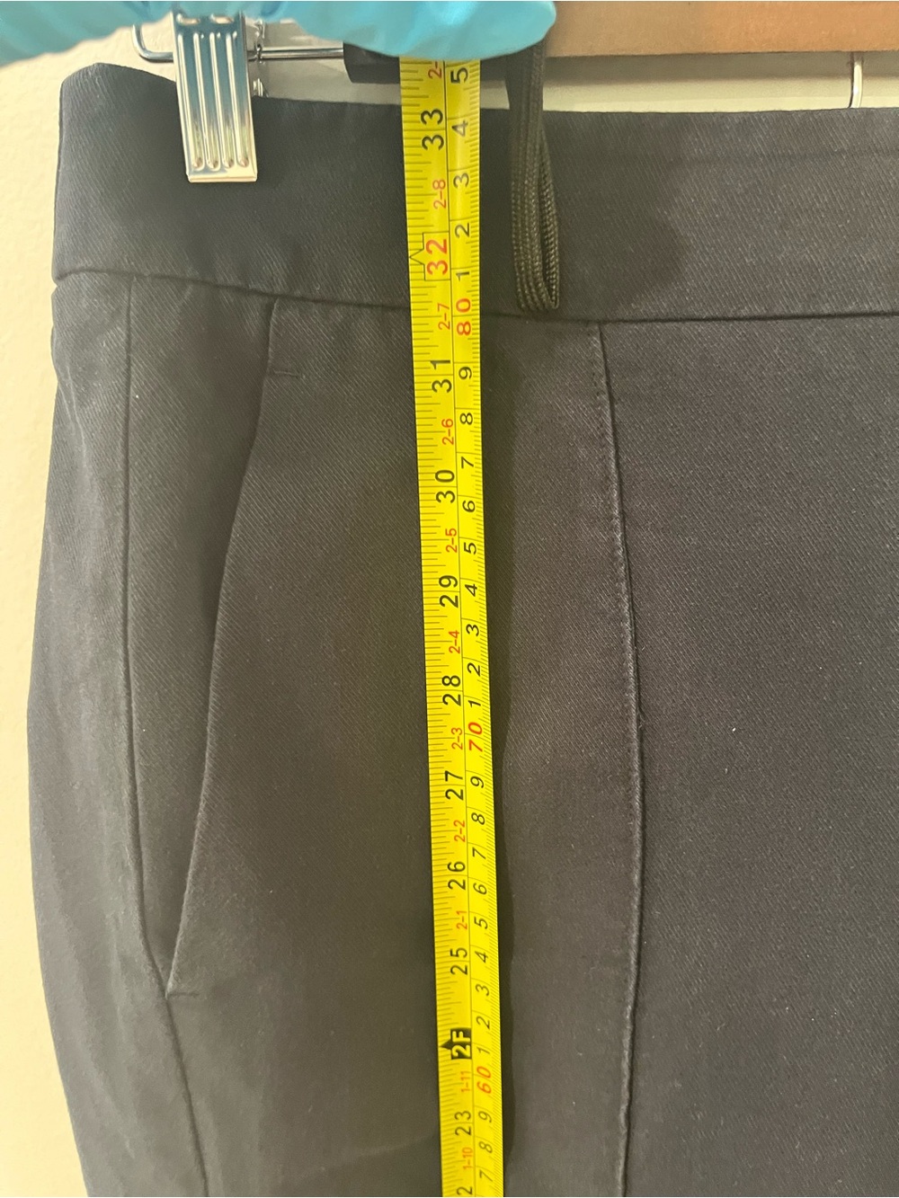 Vince 100% Cotton Navy Pintuck Pull-On Cropped Pants S Petite - Picture 9 of 9